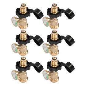 Qs689248qr Lablt 6pcs Propane Gauge Level Indicator Leak Detector Gas Pressure Brass Meter