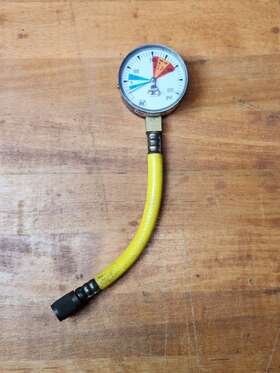 F537902 Lee Wang H256174 Vintage Test Pressure Gauge 400 Psi With Hose