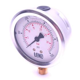 Bac-500-25 Lenz Pressure Gauge 2.5in 1/4in Npt 0-500psi Glycerin Filled