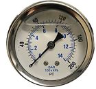 Lfsb-15-200 Gauge Liquid Filled Pressure Air Compressor Hydraulic Washer Water Oil