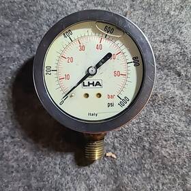 Pgl-a-63-n-b-1000-s Lha Pressure Gauge 0-1000psi 2.5 Inch D 1/4 Npt Nop