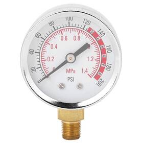 Liccx 711181583410 0-200psi Pressure Gauge Professional 1/8 Npt Connection Stainless Steel Air