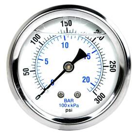 Liquid Filled Gauge 713807492267 New Stainless Steel Pressure Wog Water Oil Gas To 300 P