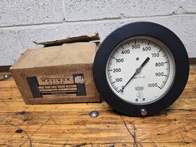 3-021 Lonergan Maximon 1000psi Size 6 Inch Pressure Gauge Type 5a Bored Stainless Tube New
