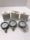 28-721 Lot Of 3 Usg U.s. Pressure Gauges 0-60 Psi 2inch 1/4 Npt Bottom Mount
