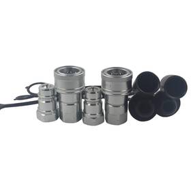 12npt Lsq 2 Sets 1/2ftft Npt Ag Poppet Valve Tractor Hydraulic Quick Connect Coupling Qui