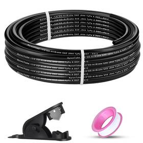50ft-1 Lumanious 50ft-1/4-air 1/4 Inch Od X 50ft Dot Air Line Black Sae J 844 Pa12 Nylon Brake Tubing With