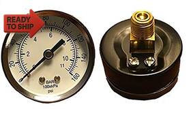 Made In Usa 313056920971 New Air Pressure Gauge Compressor Hydraulic 1.5 Inch Face 0-160 Psi Back Mount