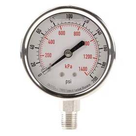 4cfh6 Manufacturer Varies Commercial Pressure Gauge To 200 Psi 2 1/2 In 1/4 Npt Bottom Location