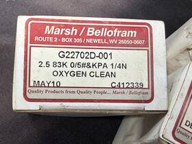 G22702d-001 Marsh/bellofram G22705d-001 Oxygen Clean 2.5 Inch Pressure Gauge