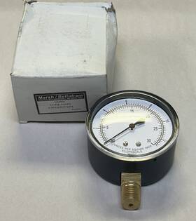 G24501 Marsh Bellofram Pressure Gauge 0-30 Ounces Per Square Inch Nos