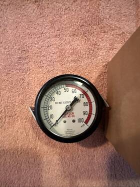 W0358mw Marsh Dill Instrument Company Pressure Gauge 0-100
