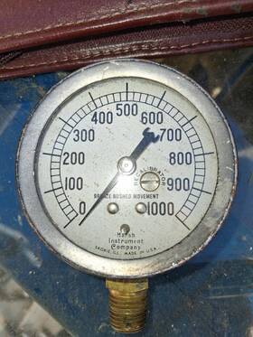 Dla400-82-m-dj12 Marsh Instrument Co. Skokie Ill. Pressure Gauge 0-1000 Vintage