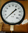 H8448 Marsh Glass Gauge 0-100 Pnumatic Gas Npt Air Gage Pressure Psi "face 6