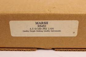 E5452 Marsh Instrument 4.5 0/160 Psi 1/4n Pressure Gauge Chrome Usa New