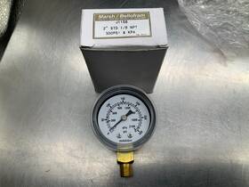 J1158 Marsh Instrument Pressure Gauge 2 Inch Lower Mount 1/8 Npt 0-300psi