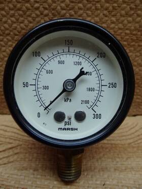 J1458 Marsh 2 Inch 0-2100 Kpa 0-300 Psi Dual Scale Pressure Gauge 1/4 Lbm Npt