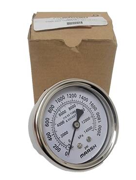 J6676 Marsh / Bellofram Pressure Gauge 0-2000 Psi 63mm 1/4 Inch Npt