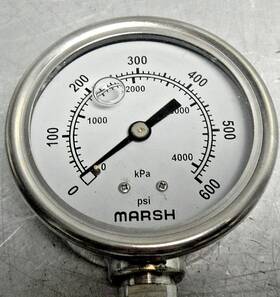 J7864p Marsh 63mm S.s. 1/4 Inch Npt 0-600psi Sever Service Gauge Lot/4