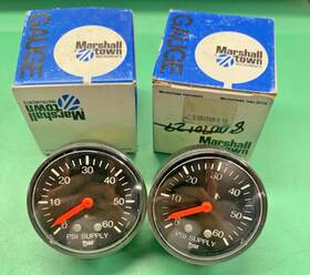 16a6983x042 Marshalltown Lot Of 2 Nos Gauge Inch 0-60psi Supply Npt Fc Fs