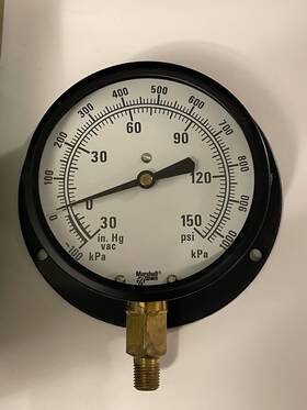 G10422 Marshalltown Pressure Gauge 150 Psi 4.5 Inch Face 1/4 Connection