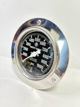 4-npt Mc Daniel 000-psi-4 Controls Liquid Filled 4 Inch Face 316 Ss 1/4-npt 10000 Psi Pressure Gauge