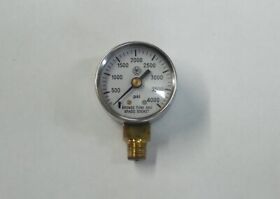 R74k Mcdaniel Controls 1-1/2inch Dial 0-4000 Psi Gauge 1/8inch Bottom Mount Ss Case