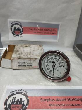 Ab-21121 Mcdaniel Controls Gauge 0-5000psi 4 In Face 1/4 Npt Bottom Connection Nos