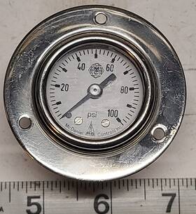 3378-2 Mcdaniel Controls Inc. Stainless Steel Panel Mount Pressure Gauge 100 Psi 1/8 Inch Npt