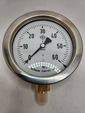 90311-a Mcdaniel Controls Inc. New Nos 90311 A 1/4 Inch Npt L60 0-60 Wc Range Pressure Gauge