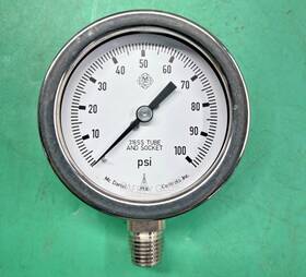 Ab01012 Mcdaniel Controls Inc. Nos Pressure Gauge 0-100psi 1/4 Inch Npt Ships Free