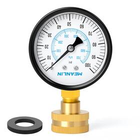 Xj-017-1 Meanlin Measure 0-100psi Water Pressure Gauge 3/4 Inch Female 2.5 Face Dial P