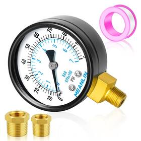 Xj-070 Meanlin Measure 0-100psi 2 Inch Dial Face 1/8 Npt Well Pump Pressure Gauge With