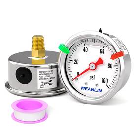 Xj-401 Meanlin Measure 100psi Pressure Gauge Glycerin Filled 1/8 Inch Npt 1.5 Face Dial Xj-401 Meanlin Measure 100psi Pressure Gauge Glycerin Filled 1/8 Inch Npt 1.5 Face Dial