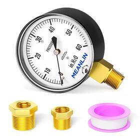 Xj-722 Meanlin Measure 060 In H2o Diaphragm Type Capsule Low Pressure Gauge 1/4 Inch Npt