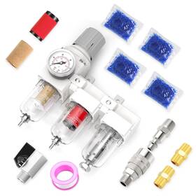 Xj-992 Meanlin 1/4 Inch Npt 3 Stage Aluminium Air Drying System With 150psi Gauge Coalescing Fi