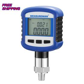 Measureman 445029132166 Bluetooth Digital Pressure Gauge 160psi Stainless Steel Lcd Light Free Sshipp
