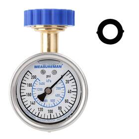 Measureman 727196927491 2-1/2 Inch Lead-free Water Proof Anti Vibration Pressure Test Gauge Garden Hose P