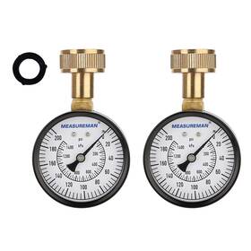 B09nvlxvz5 Measureman 2-1/2 Inch Water Pressure Test Gauge 3/4 Fht 0-200 Psi/kpa
