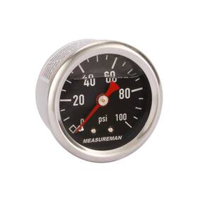 Ma027 Measureman 1.5 Inch Liquid Filled Fuel Pressure Gauge 304 Stainless Steel 0100 Psi 1/8 Npt