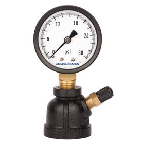 Ma075 Measureman 2 Inch Forged Steel Gas Pressure Test Gauge Assembly 3/4 0-30psi