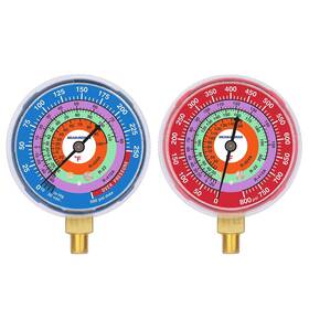 Ma132 Measureman Refrigeration Pressure Gauge 2-3/4 Inch Dial Blue And Red 1/8 Npt Lower