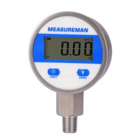 Ma156 Measureman 2-1/2 Inch Dial Digital Industrial Pressure Gauge With 1/4 Npt Lower Mount Sta