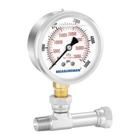 Ma192 Measureman Spraying Pressure Gauge Assembly High Fluid 1/4 Inch Npt Threads W
