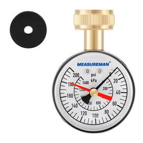 Ma238 Measureman 2-1/2 Inch Water Pressure Test Gauge Flow Tester 0-
