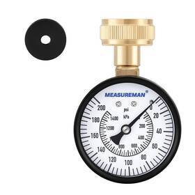 Ma240 Measureman 2-1/2 Inch Water Pressure Test Gauge 3/4 Female Hose Thread 0-200 Psi