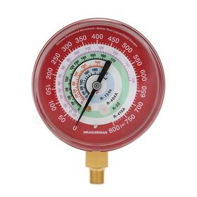 R404a Measureman Ma272 Refrigeration Pressure Gauge 31/8 Red Dial 0800 Psi R134a R22