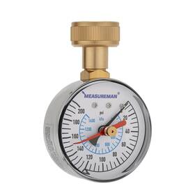 Ma310 Measureman 0-200 Psi Water Pressure Gauge With Lazy Hand 2-1/2 Dial Lead-fr