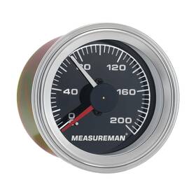 Ma325 Measureman 200 Psi Mechanical Dual Air Pressure Gauge 2 Inch 52mm Ride Suspension Black