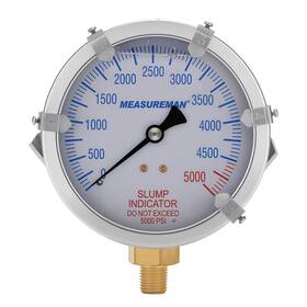 Ma346 Measureman Concrete Pump Slump Indicator Gauge 4 Inch Dial 0-5000 Psi With 5 Adjustabl